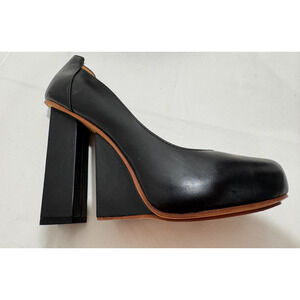& OTHER STORIES Black Leather Artsy High Pumps Split Platform Shoes 38 Euro 8 US